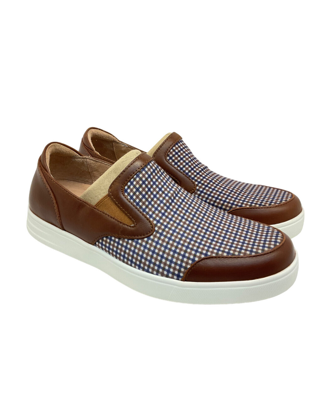 Alegria Men’s Slip-On Bender Casual Shoes 9240 Tan/Plaid Size 13M (46)